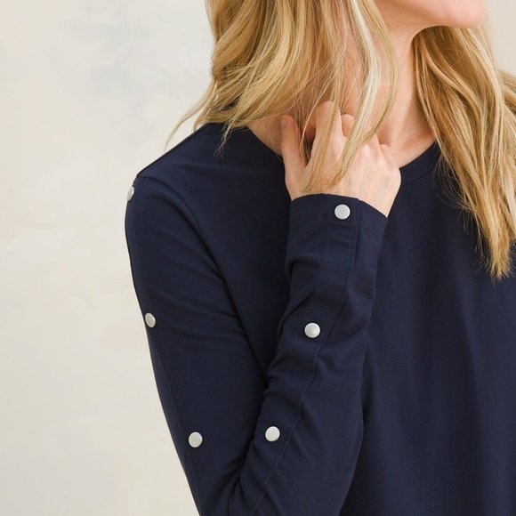 Chicos Button-Sleeve Tunic L - Picture 5 of 15